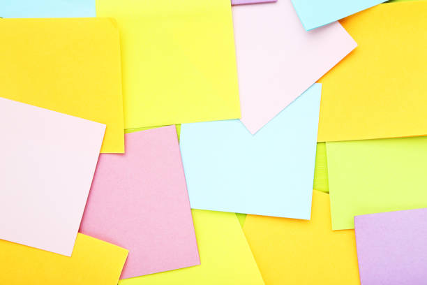istock Background of colorful paper sticky notes 1195531796