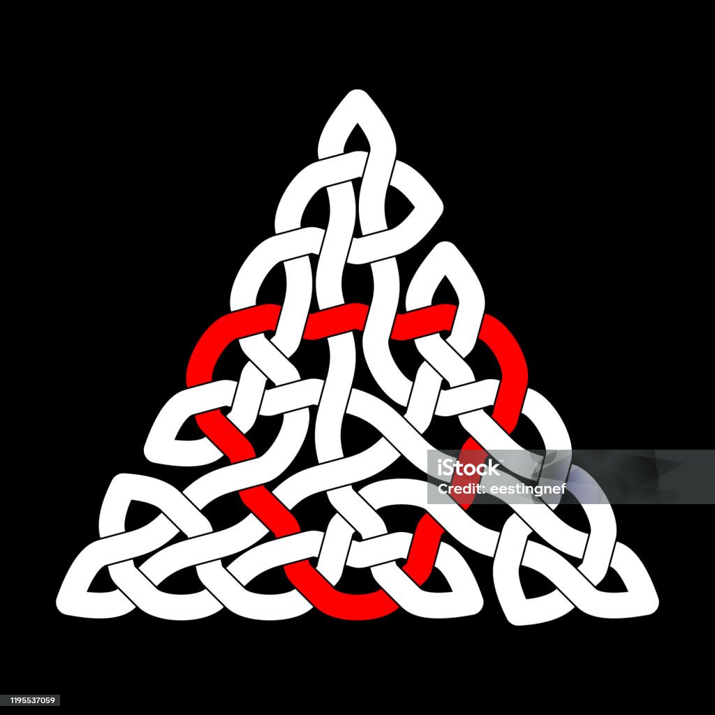 Celtic Knot Triangular Ornament Vector Illustration Stock Illustration ...