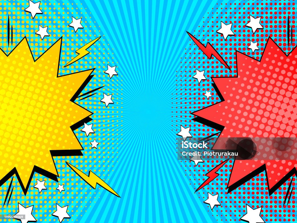 Creative Rivalry Theme Comic Rivalry Concept Stock Illustration - Download Image Now ...
