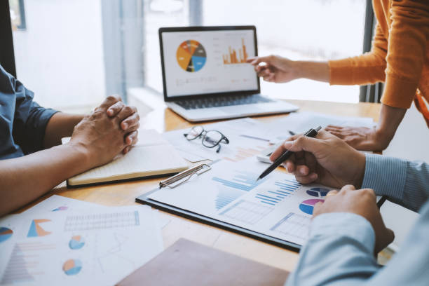 istock Start-up Business team partnership woking in office. 1195539248