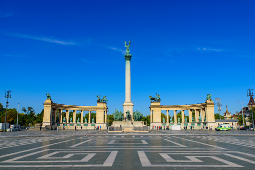 Heroes' Square at City Park, Budapest, Hungary