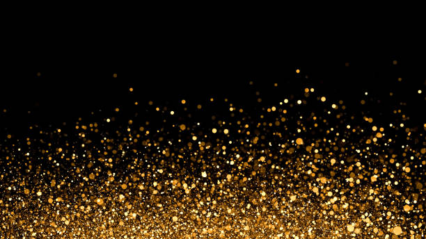 золотой блеск фон - glitter defocused illuminated textured effect стоковые фото и изображения