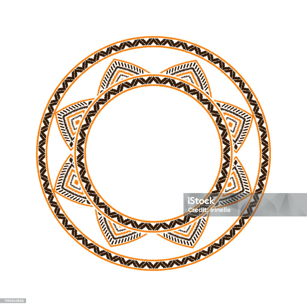 African Pattern Side Frame African Pattern Frame Vector Template Folk Design For Safari Poster Or ...