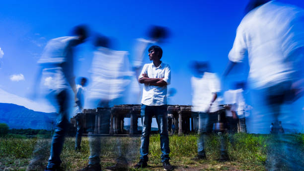 istock Young man exploring heritage Kabutar khana Pavilion 1195545735