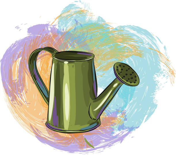 Watering Can Drawing Stock Illustration - Download Image Now