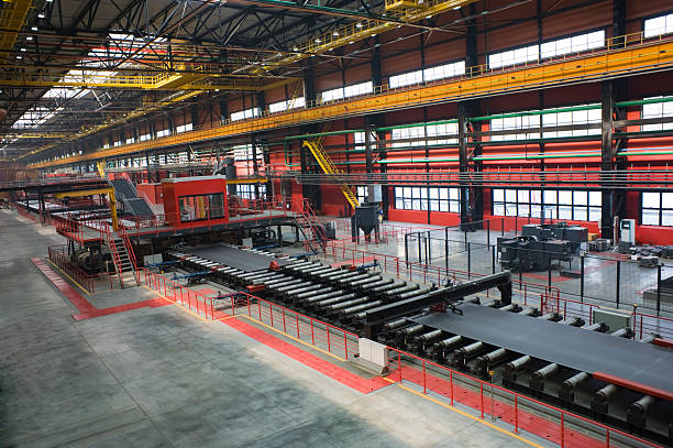 Equipment under construction in the chemical factory