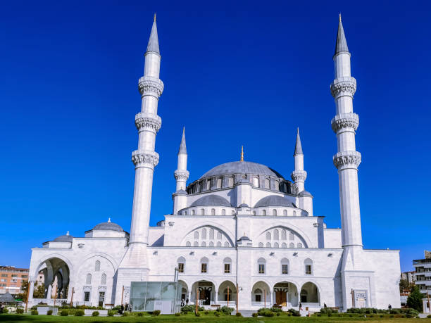 The delightful white Kocatepe Mosque in Ankara (Turkey)