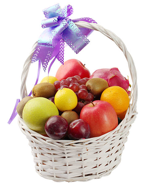 Fruit basket stock photo