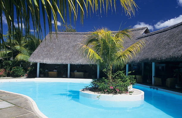 istock Swimming pool in hotel at Mauritius Island 119555558