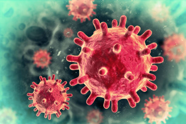 istock Viral disease, virus, bacteria, cell, 3d illustration 1195556111