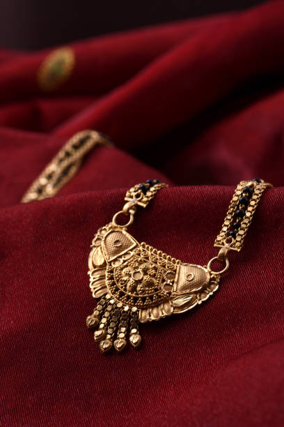 istock Indian Traditional Jewellery on soft cloth 1195557732