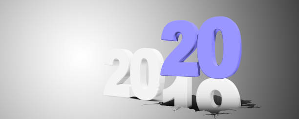 istock Happy New Year Background in 3D. Start in 2020 1195557770