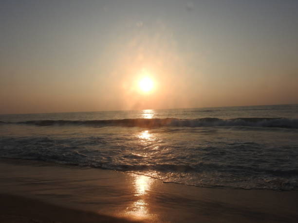 istock deep golden ocean towards beach 1195562662