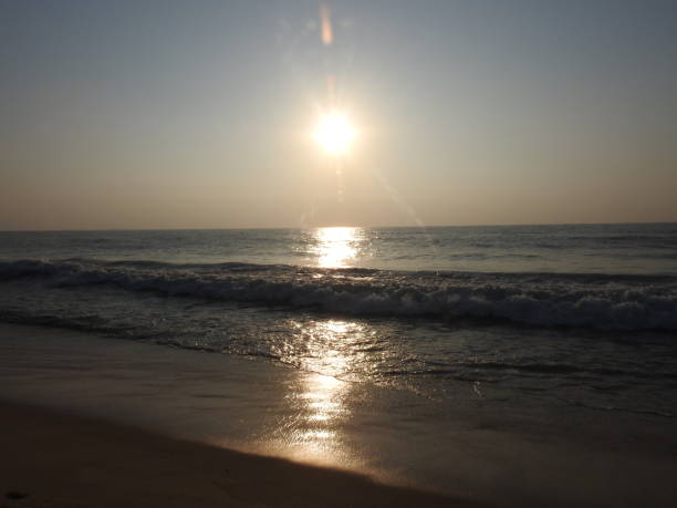 istock deep golden ocean towards beach 1195562671