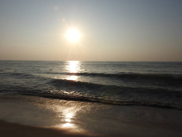 istock deep golden ocean towards beach 1195562680