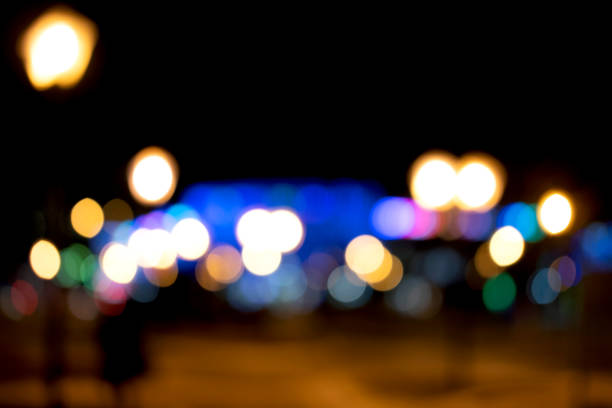 istock Bokeh lights of the night city. 1195563708