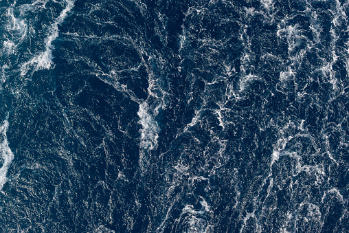 Turbulent sea water seen from above