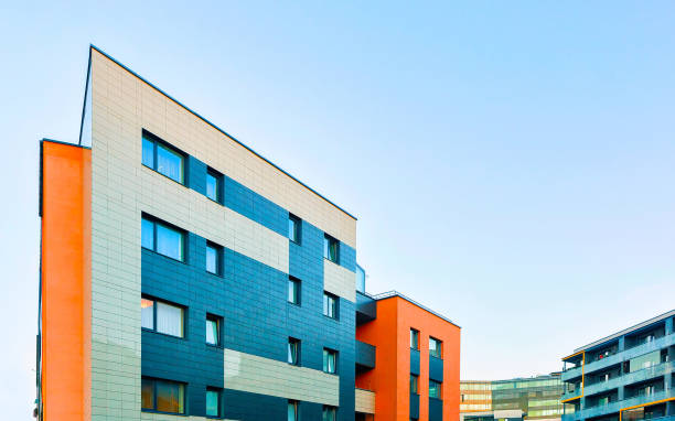 istock Windows of residential building reflex 1195567551