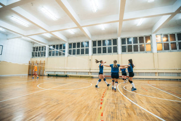 istock Female volleyball celebration 1195568702