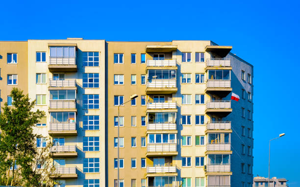 istock Modern flat residential house building Poland reflex 1195569754