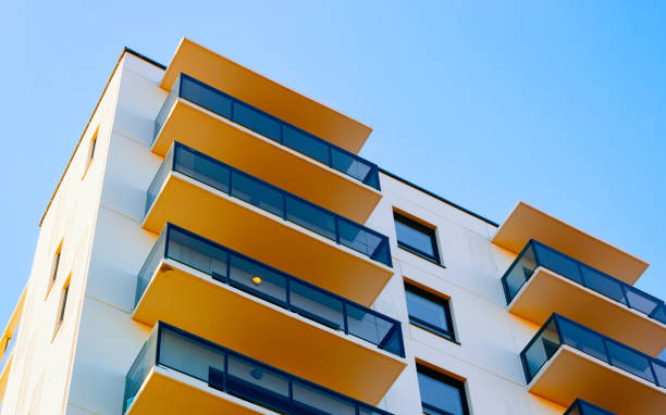 istock Residential apartment home facade and blank place for copy space reflex 1195571414
