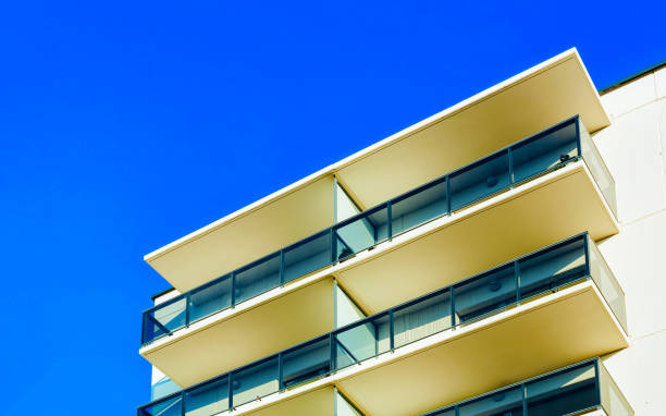istock Residential apartment home facade with empty place for copy space reflex 1195571472