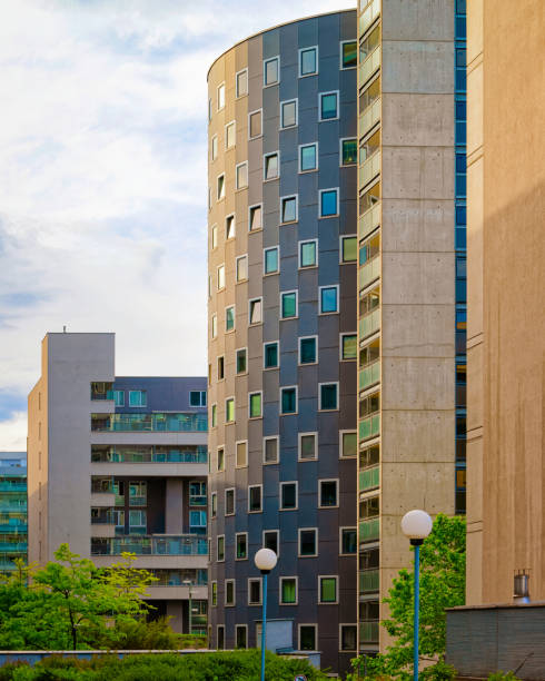 istock Modern residential apartment flat building exterior at Vienna reflex 1195572219
