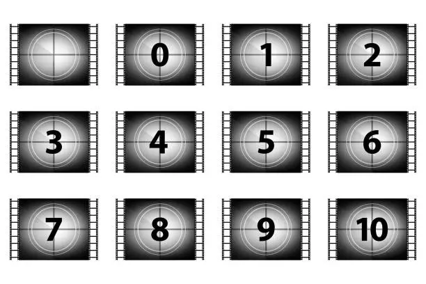 Set of countdown numbers