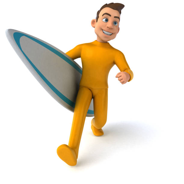 istock Fun 3D cartoon yellow character 1195572424