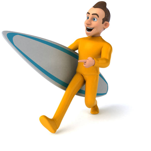 istock Fun 3D cartoon yellow character 1195572468