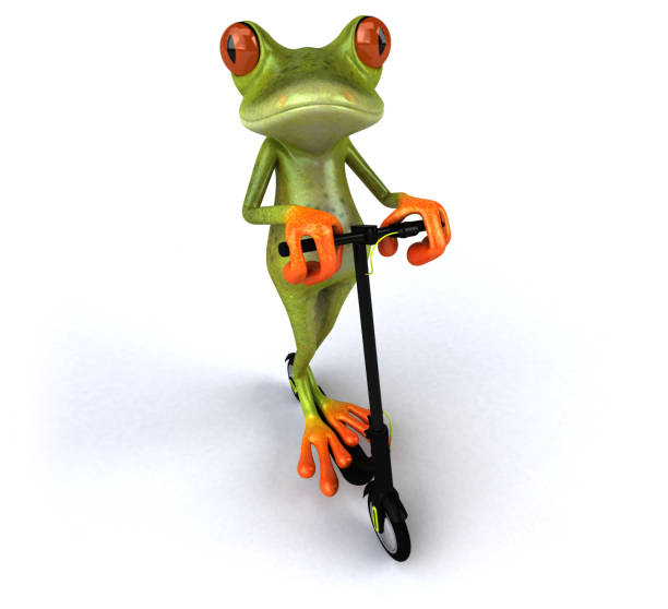 istock Fun 3D green cartoon frog 1195572655