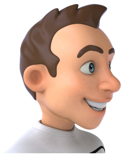 istock Fun 3D cartoon casual character 1195573134