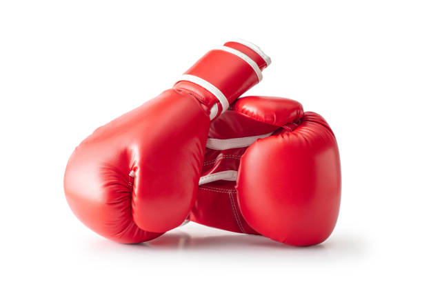 boxing gloves isolated stock photo