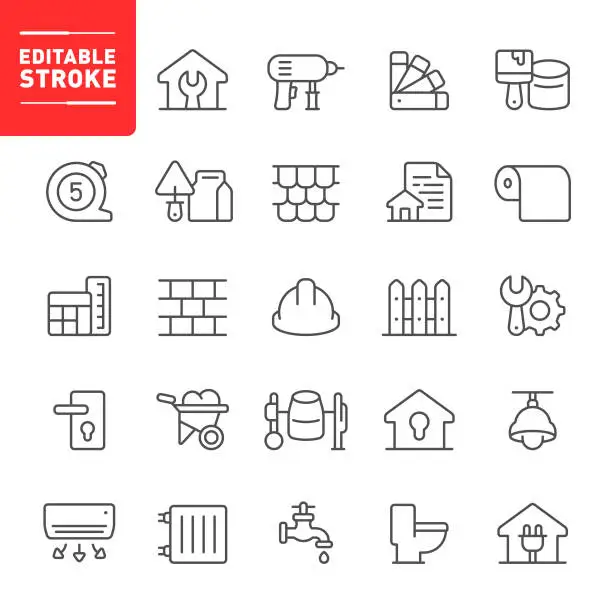 Vector illustration of Home Repair Icons