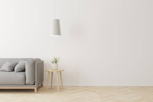 istock Interior mock up scene with wall background. 3d illustration. 1195576824