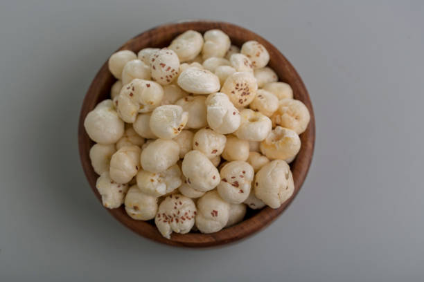 istock Crispy Lotus pops Seeds or Phool Makhana  served in a bowl 1195576828
