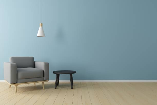 istock Interior mock up scene with wall background. 3d illustration. 1195576881