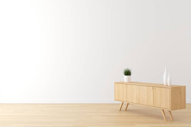 istock Interior mock up scene with wall background. 3d illustration. 1195576905