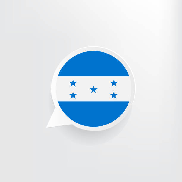 Honduran Flag Speech Bubble Honduras flag three dimensional speech bubble background. hondurian flag stock illustrations