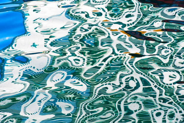 Patterns in the water - reflections of skyscrapers in Dubai