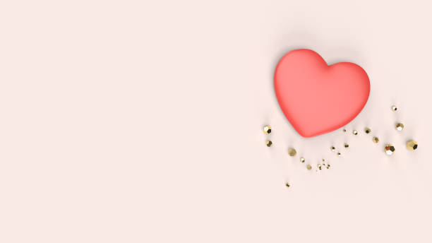 istock The red heart 3d rendering on pastel background for valentine’s content. 1195583507