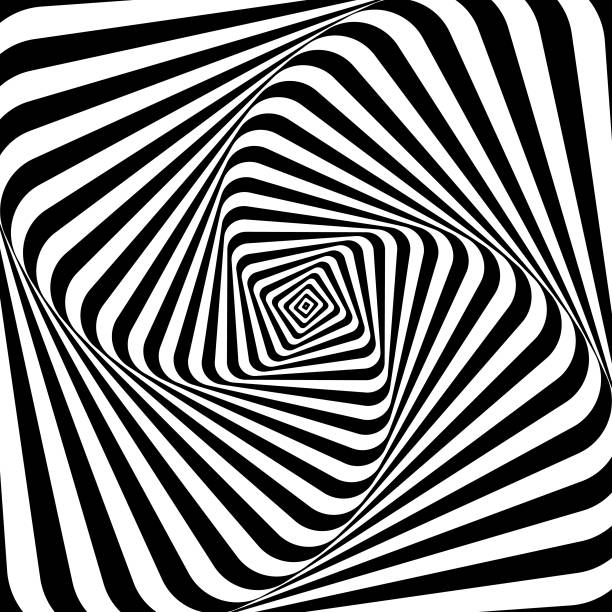 ilustrações, clipart, desenhos animados e ícones de arte óptica - abstract backgrounds spiral swirl
