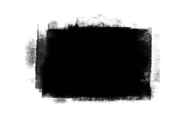 istock Black color graphic patches brush strokes design effect element for background 1195590749