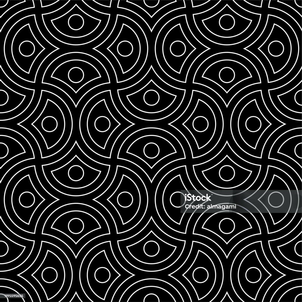 Arabic Simple Line Pattern Line Art Arabic Seamless Pattern Stock Illustration - Download Image ...