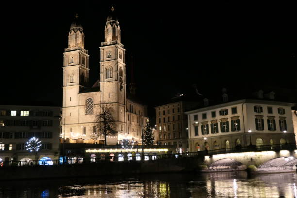 istock Night in Zurich Old Town, Switzerland 1195601707