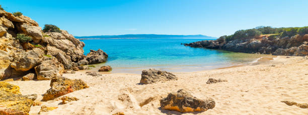 istock White sand and rocks in a small cove in Alghero shore 1195601816