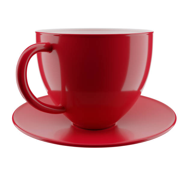istock A red cup isolated on a white background with clipping path. Render 3d illustration 1195603893