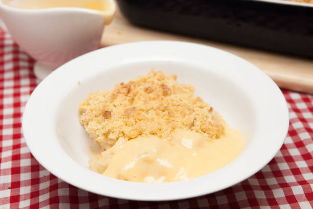 istock Old fashioned homemade apple crumble 1195606817