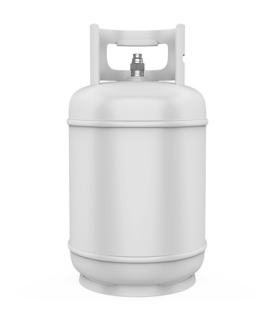 Gas Cylinder isolated on white background. 3D render
