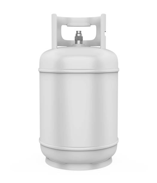 gas cylinder isolated - botija de gas imagens e fotografias de stock
